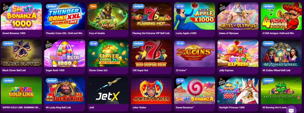 Parabet oyunları ve slot kategorileri